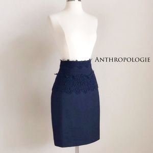 Anthropologie | Girls of Savoy Blue Pencil Skirt